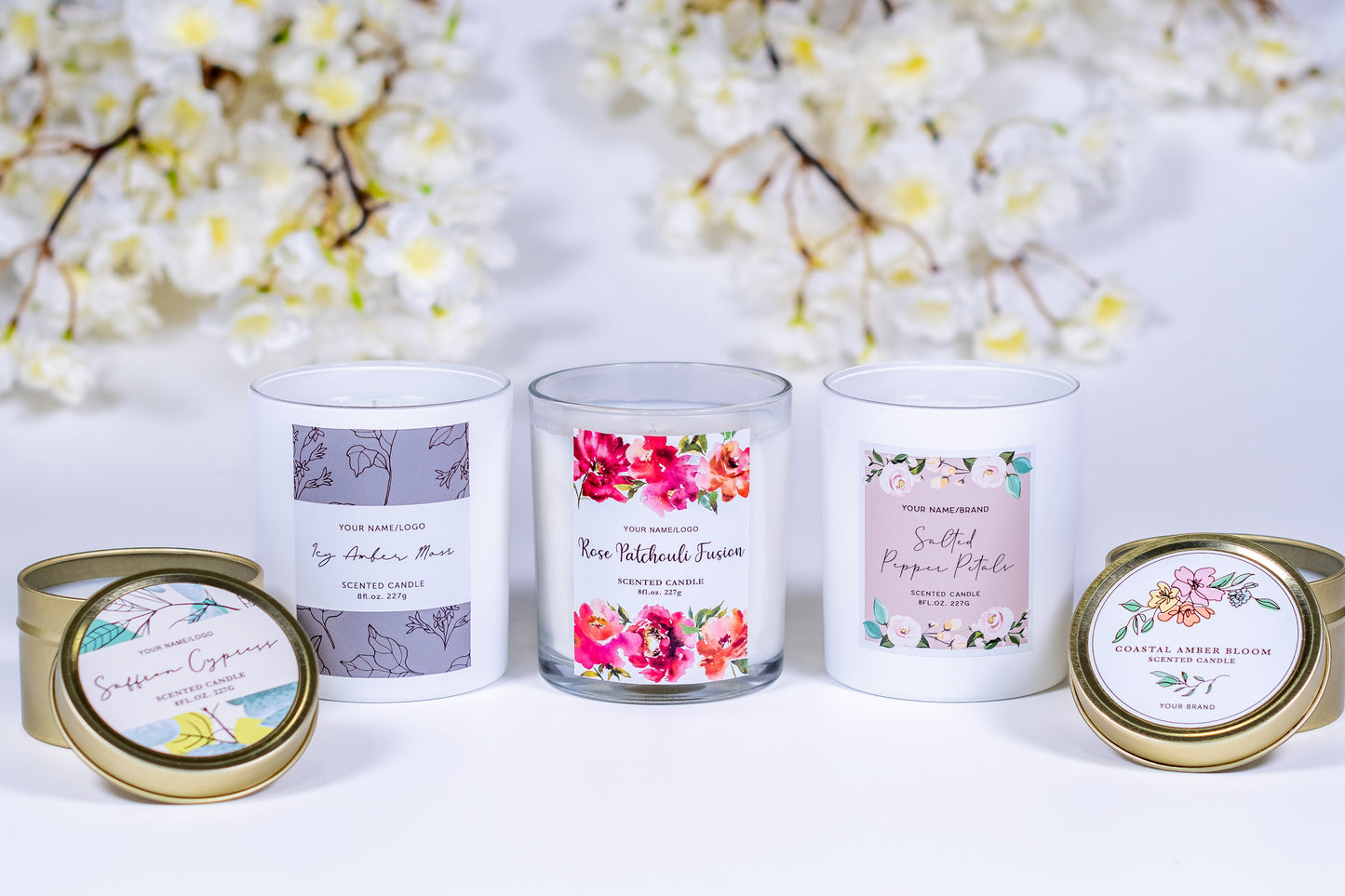 Custom Candle: 4oz Gold Tin